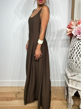 Vestido Pinzas Casual Style JANKEN Marrón HEVE