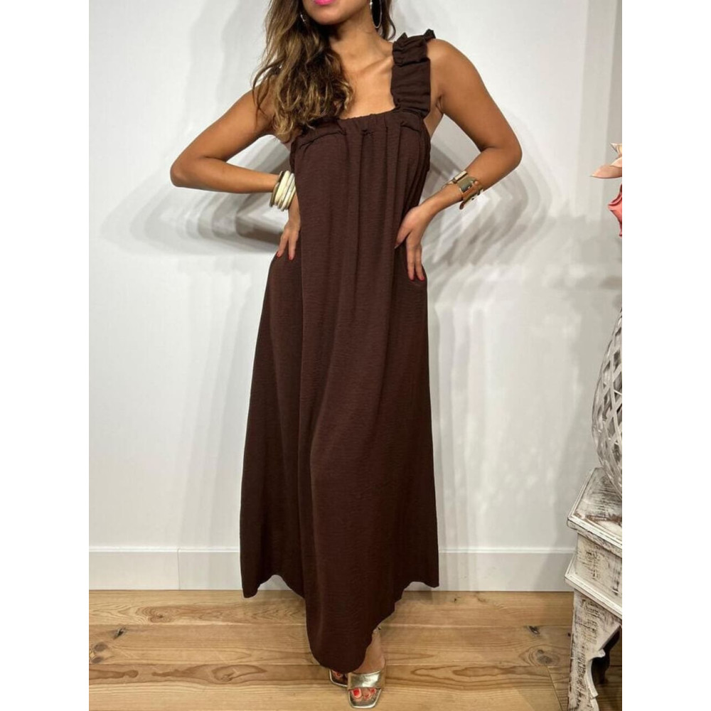 Vestido Lazada KALOOT Marrón HEVE