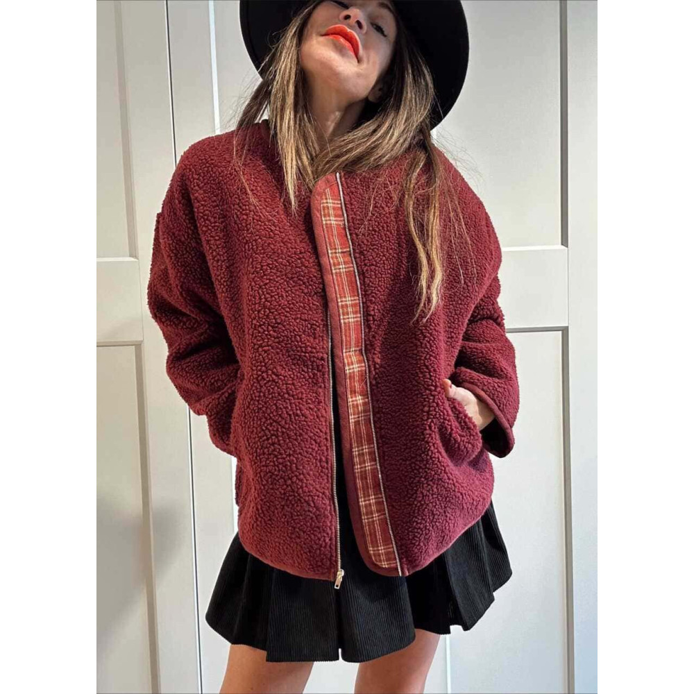 Chaqueta Borreguito OLWEN Burdeos HEVE