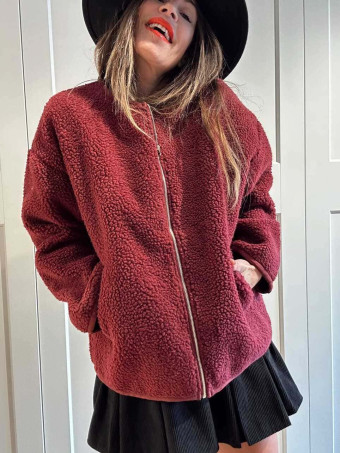 Chaqueta Borreguito OLWEN Burdeos HEVE