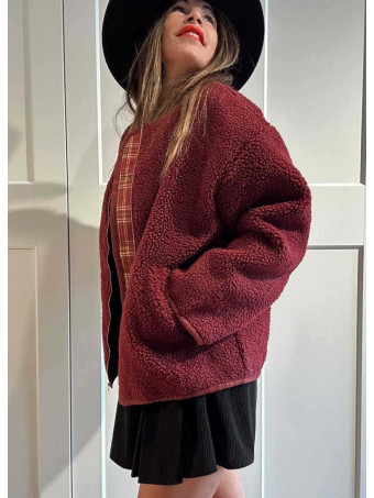 Chaqueta Borreguito OLWEN Burdeos HEVE