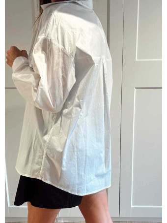 Camisa Oversize Lentejuelas STANLEY Blanco HEVE
