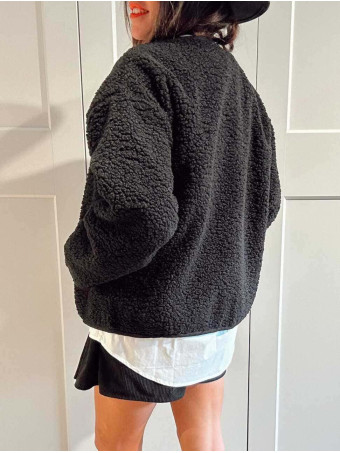 Chaqueta Borreguito OLWEN Negro HEVE