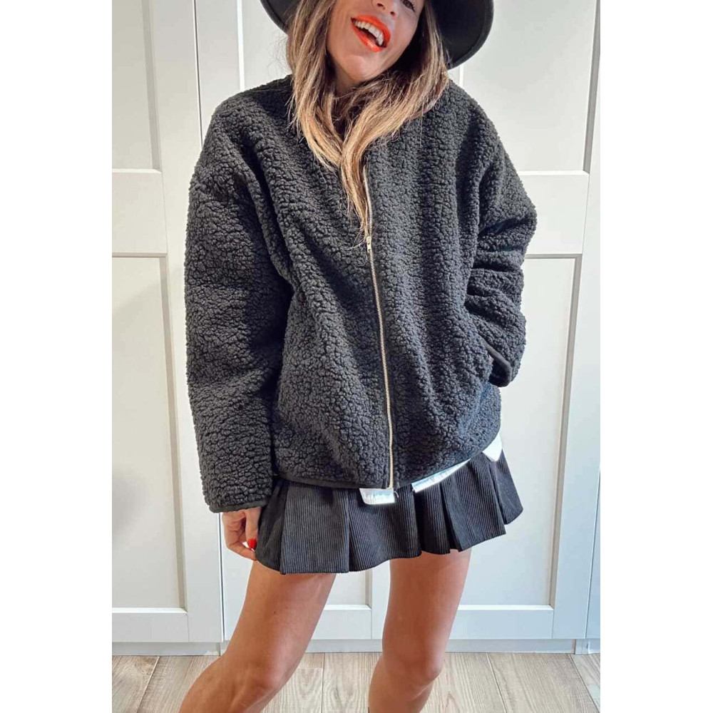 Chaqueta Borreguito OLWEN Negro HEVE