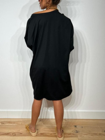 Vestido Largo Nudo MATTINA Negro HEVE