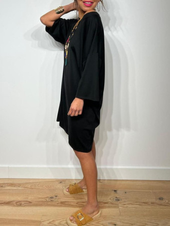 Vestido Largo Nudo MATTINA Negro HEVE