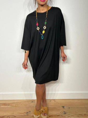 Vestido Largo Nudo MATTINA Negro HEVE