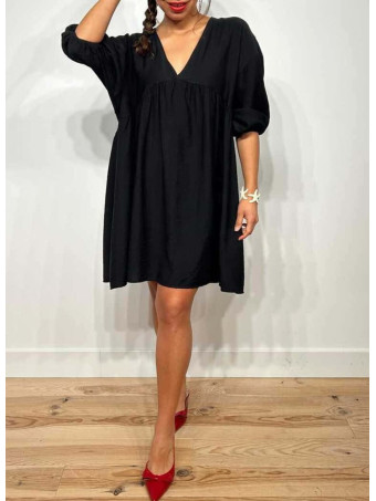 Vestido Corto Oversize KILVAN Negro HEVE