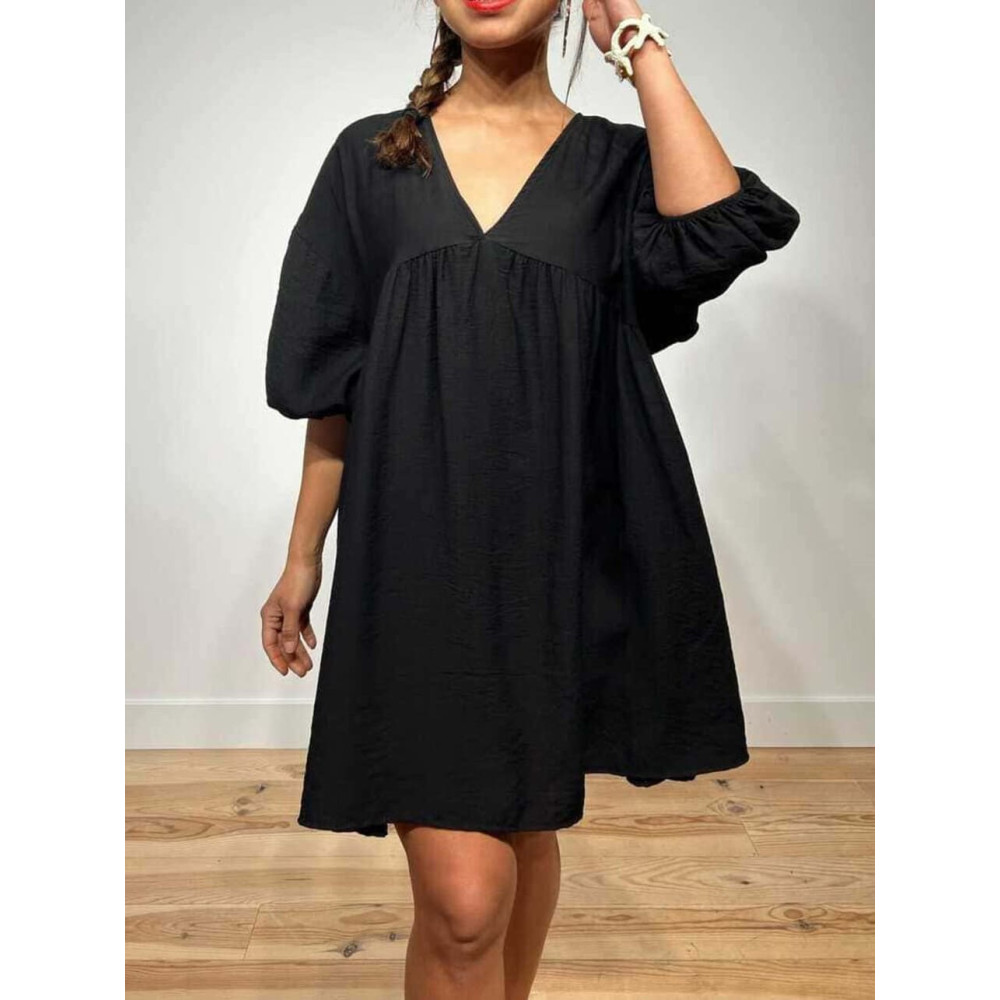 Vestido Corto Oversize KILVAN Negro HEVE