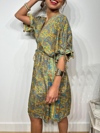 Vestido Seda Cachemires KALILA 03 HEVE