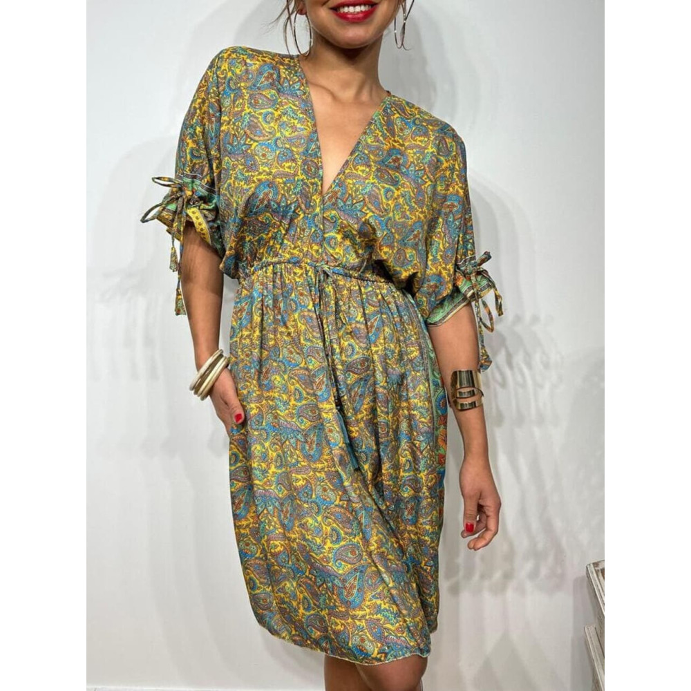 Vestido Seda Cachemires KALILA 03 HEVE