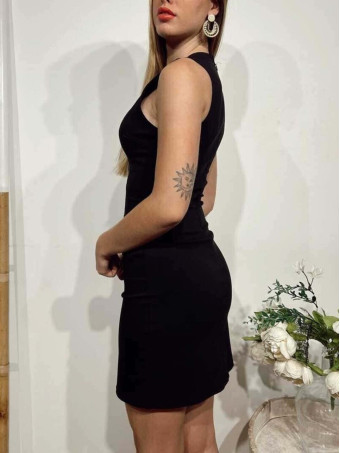 Vestido Entallado Trabilla SYBLE Negro HEVE