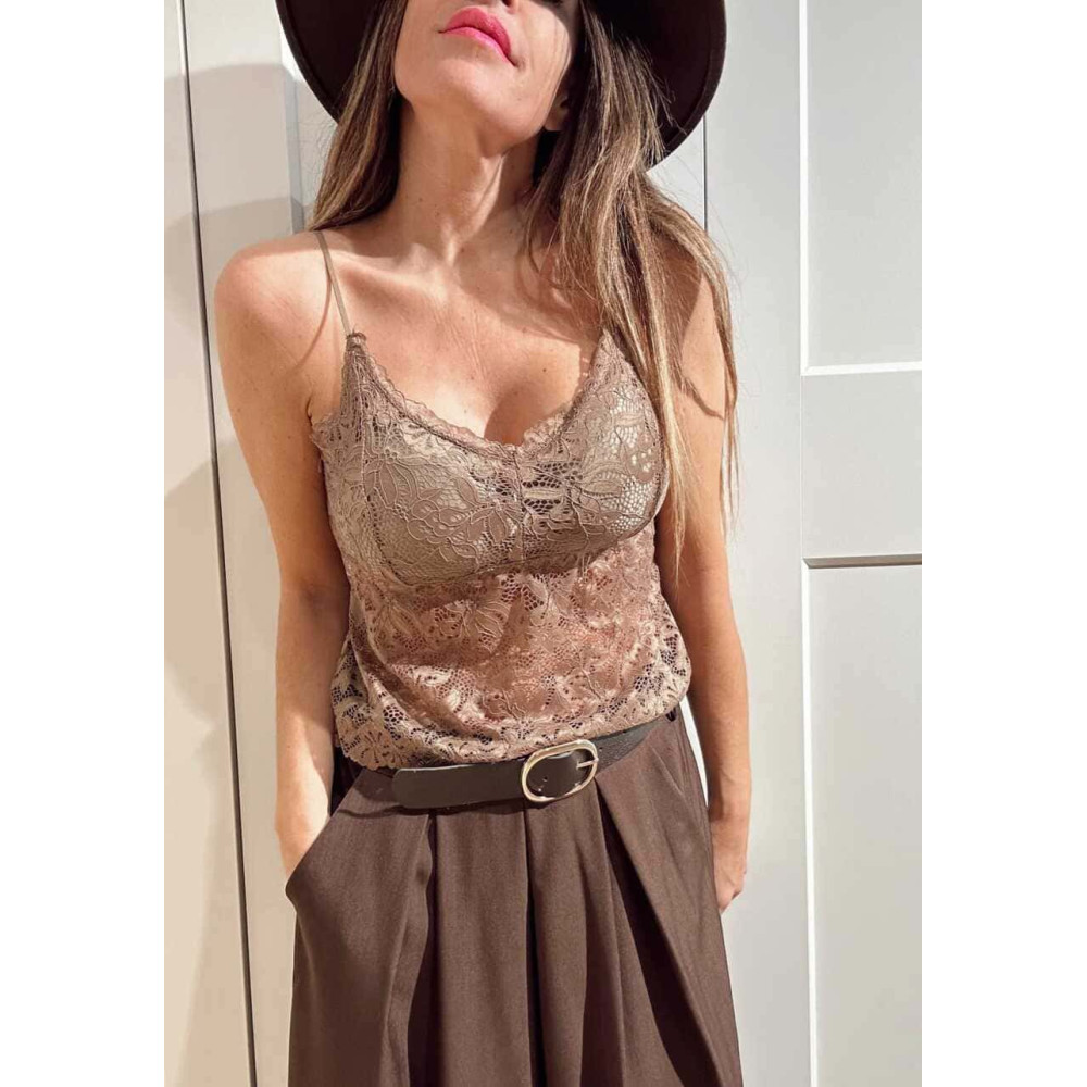 Cuerpo Encaje NYSSA Taupe HEVE