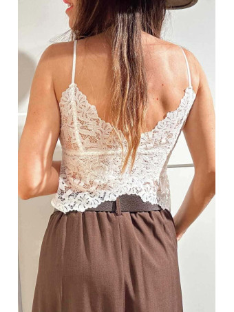 Cuerpo Encaje NYSSA Blanco HEVE