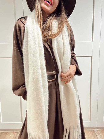 Bufanda Lisa Rectangular WHIMSTER Crudo HEVE