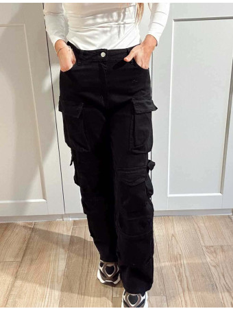 Pantalón Cargo Multi-Bolsillos GARRISON Negro HEVE