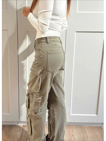 Pantalón Cargo Multi-Bolsillos GARRISON Khaki HEVE