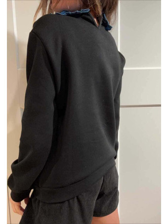 Sudadera Babydoll Soft Touch MOLYN Negro HEVE