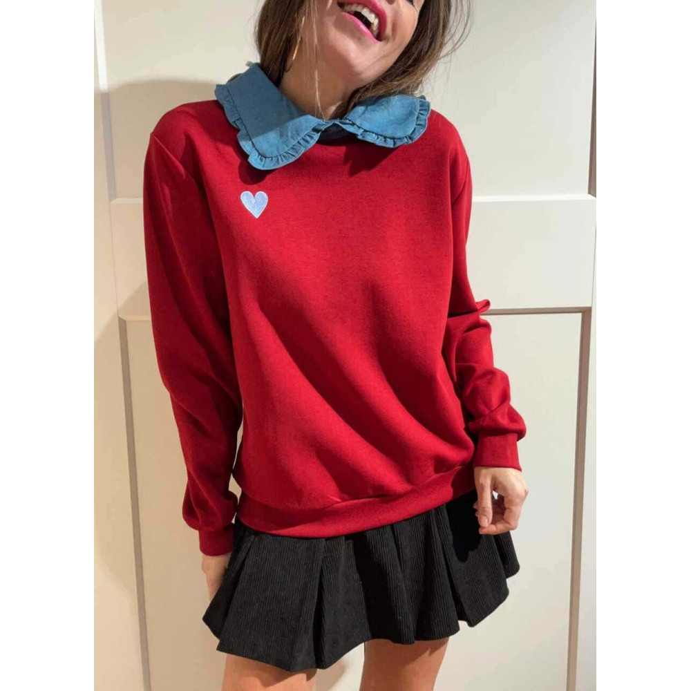 Sudadera Babydoll Soft Touch MOLYN Burdeos HEVE