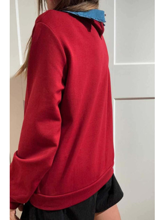 Sudadera Babydoll Soft Touch MOLYN Burdeos HEVE