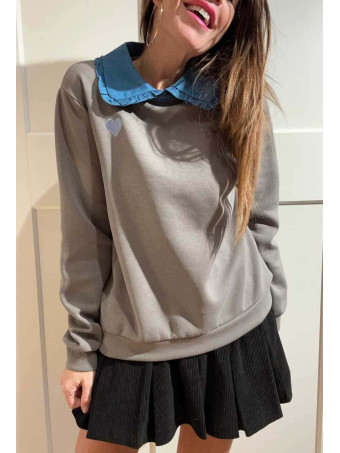 Sudadera Babydoll Soft Touch MOLYN Gris HEVE