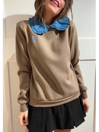 Sudadera Babydoll Soft Touch MOLYN Khaki HEVE