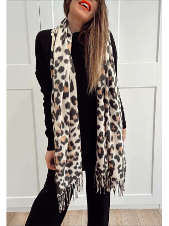 Bufanda Soft Print SHEETA Beige HEVE