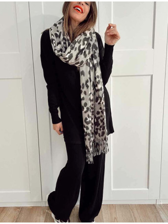 Bufanda Soft Print SHEETA Gris HEVE