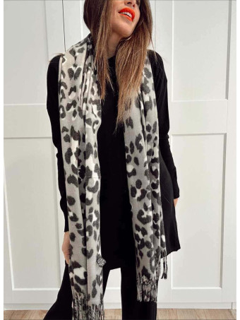 Bufanda Soft Print SHEETA Gris HEVE