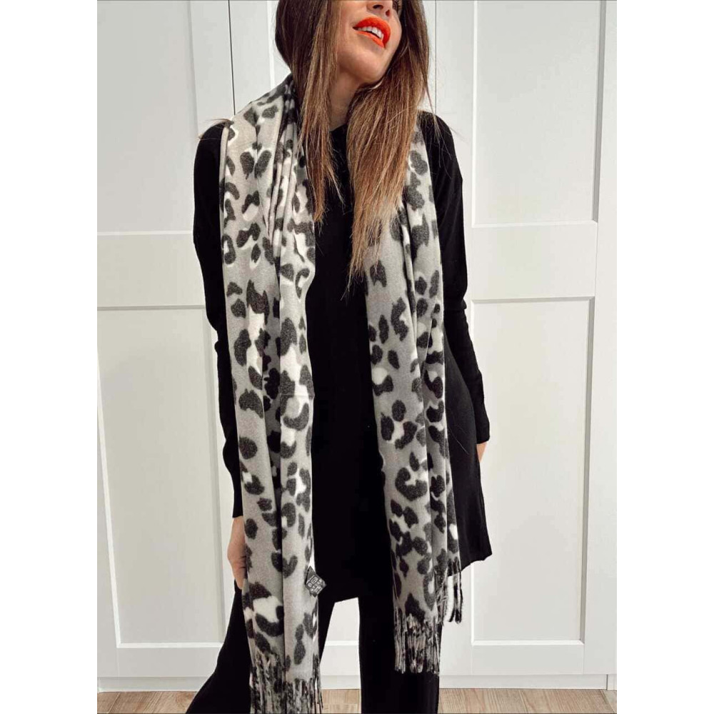 Bufanda Soft Print SHEETA Gris HEVE