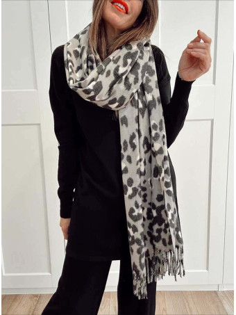 Bufanda Soft Print SHEETA Gris HEVE