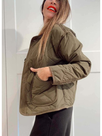 Chaqueta Guateada Ondas TEYANA Verde Militar - Heve