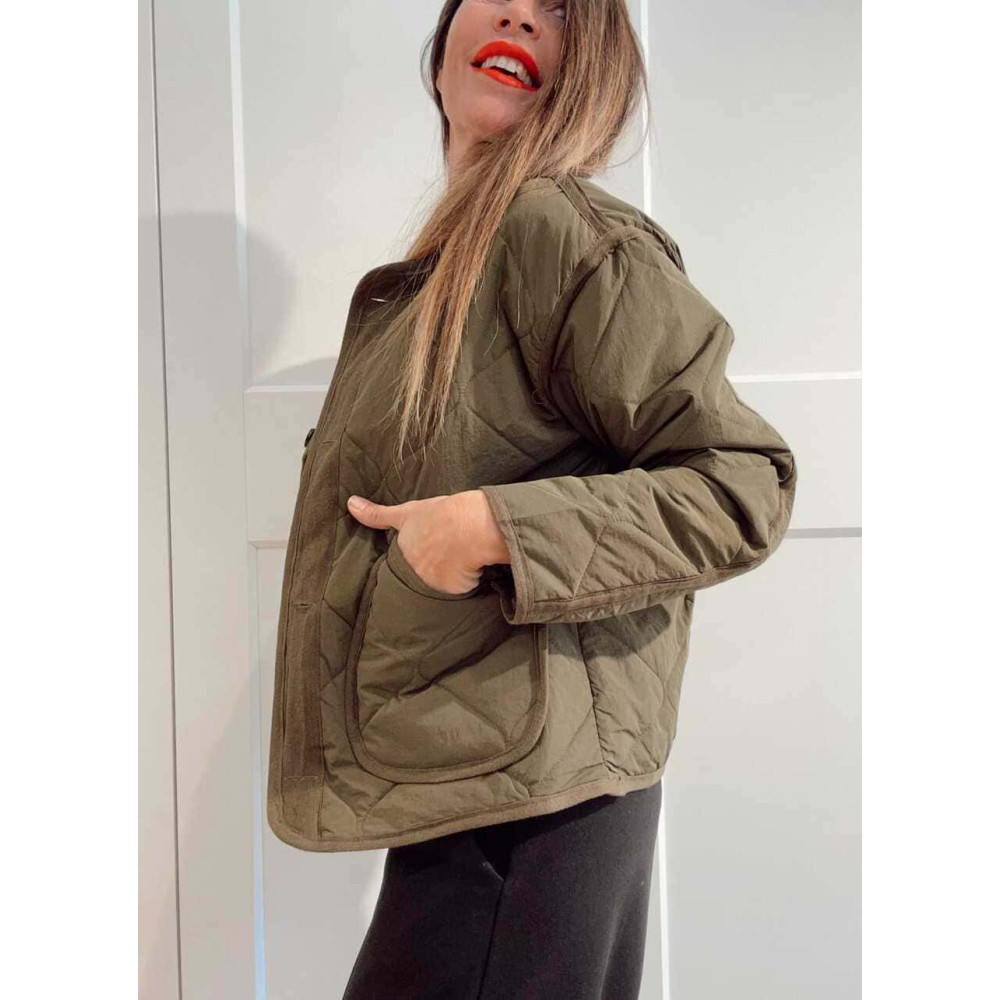 Chaqueta Guateada Ondas TEYANA Verde Militar - Heve