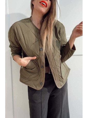 Chaqueta Guateada Ondas TEYANA Verde Militar - Heve