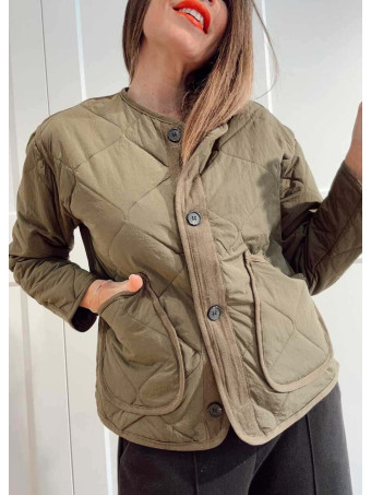 Chaqueta Guateada Ondas TEYANA Verde Militar - Heve