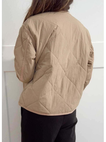 Chaqueta Guateada Ondas TEYANA Beige - heve