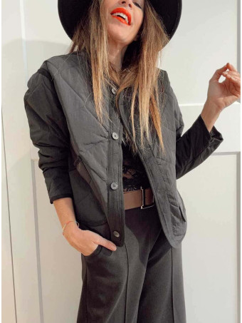 Chaqueta Guateada Ondas TEYANA Negro - heve