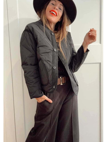 Chaqueta Guateada Ondas TEYANA Negro - heve