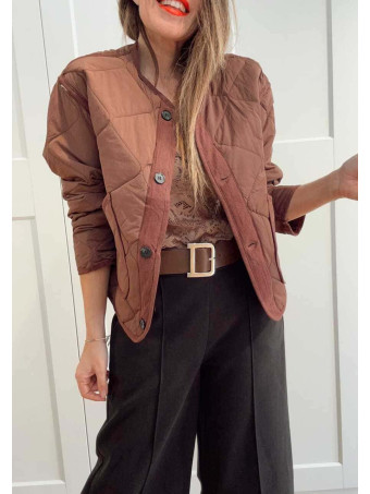 Chaqueta Guateada Ondas TEYANA Marrón HEVE