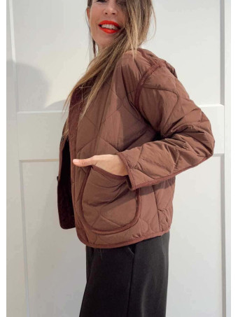 Chaqueta Guateada Ondas TEYANA Marrón HEVE