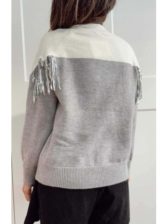 Jersey Flecos Lentejuelas LACEVYN Gris -heve