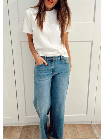 Jeans Wide Leg Bajo Desflecado KRYNE HEVE
