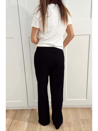 Jeans Straight Tiro Alto JUNARA Negro HEVE