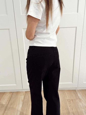 Jeans Straight Tiro Alto JUNARA Negro HEVE