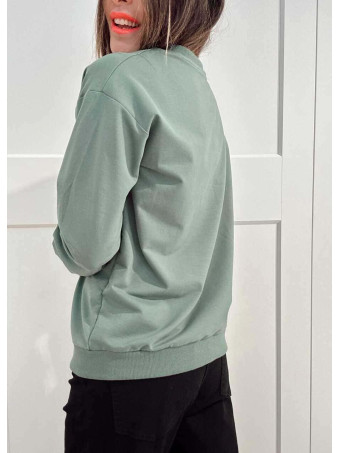 Sudadera Vinilo ROCK AND GLAM Verde HEVE