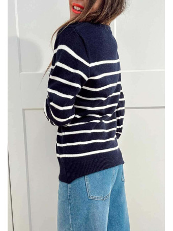 Punto Rayas Corazón LOVE STRIPES Marino HEVE