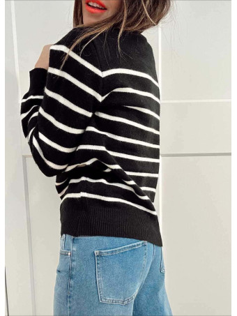 Punto Rayas Corazón LOVE STRIPES Negro HEVE