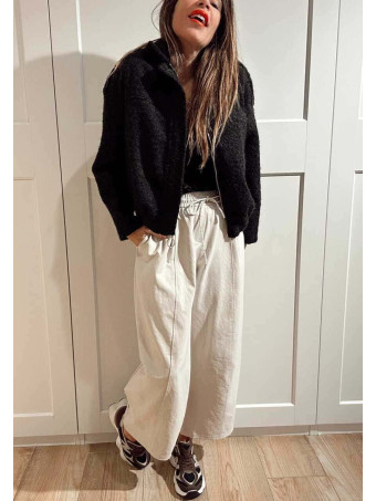 Pantalón Barrel Cintura Elástica NORVYN Beige HEVE