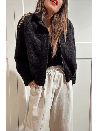 Chaqueta Rizo con Trabillas VANDREYA Negro HEVE