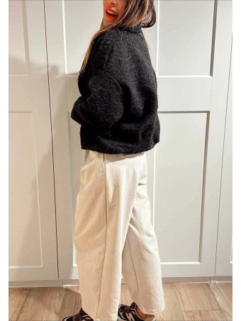 Chaqueta Rizo con Trabillas VANDREYA Negro HEVE